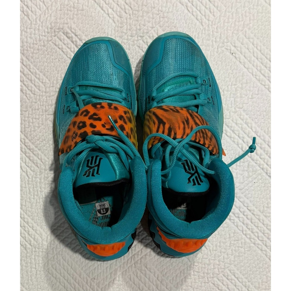 Nike Men's Shoe Kyrie 6 Oracle Aqua Size 8.5 Animal Print Basketball BQ4630-300